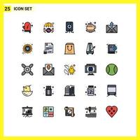 25 creativo íconos moderno señales y símbolos de mi taza paraguas café servidor editable vector diseño elementos