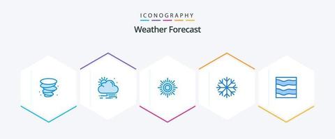 clima 25 azul icono paquete incluso . agua. clima. mar. naturaleza vector