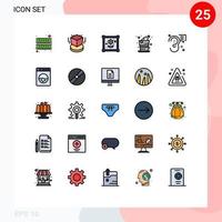 25 Creative Icons Modern Signs and Symbols of ear buzz patch party birthday Editable Vector Design Elements