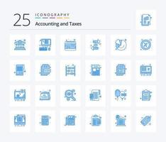 Taxes 25 Blue Color icon pack including exchange. coin. taxes. tax. payday vector