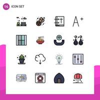 16 Universal Flat Color Filled Line Signs Symbols of illustration design christian create font Editable Creative Vector Design Elements