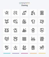 Creative Cleaning 25 OutLine icon pack  Such As technology. shower. bathroom. faucet. bathroom vector