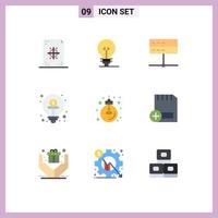 Universal Icon Symbols Group of 9 Modern Flat Colors of funding crowd funding product business server Editable Vector Design Elements