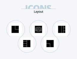 Layout Glyph Icon Pack 5 Icon Design. . scale. vector