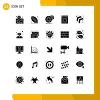 Set of 25 Modern UI Icons Symbols Signs for consultant up analysis arrow machine Editable Vector Design Elements