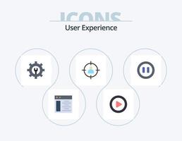 User Experience Flat Icon Pack 5 Icon Design. . media. wrench. controls. target vector