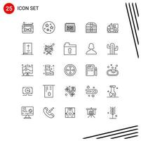 25 Creative Icons Modern Signs and Symbols of ireland box calendar timetable planning Editable Vector Design Elements