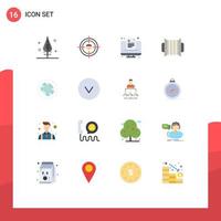 Universal Icon Symbols Group of 16 Modern Flat Colors of jewelry music health instrument accordion Editable Pack of Creative Vector Design Elements