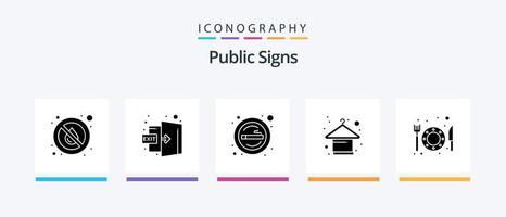 Public Signs Glyph 5 Icon Pack Including fashion. hanger. out. clothes. smoke. Creative Icons Design vector