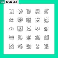 25 Creative Icons Modern Signs and Symbols of book time click mobile schedule alarm Editable Vector Design Elements
