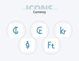 Currency Blue Icon Pack 5 Icon Design. currency. money. currency. currency. cruzeiro vector