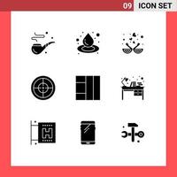 Stock Vector Icon Pack of 9 Line Signs and Symbols for books grid bird military army Editable Vector Design Elements