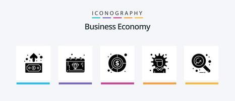 economía glifo 5 5 icono paquete incluso dinero. solución. dinero. opciones economía. creativo íconos diseño vector