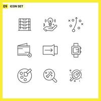 9 9 creativo íconos moderno señales y símbolos de diapositiva No administración dinero comercio editable vector diseño elementos