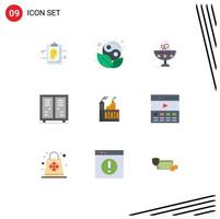 Set of 9 Modern UI Icons Symbols Signs for game athletics boiled athlete food Editable Vector Design Elements