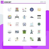 Universal Icon Symbols Group of 25 Modern Flat Colors of payment address seesaw blockchain technology download Editable Vector Design Elements