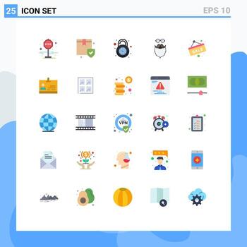 25 plano color concepto para sitios web móvil y aplicaciones colgando tablero soportado reloj movember Bigote editable vector diseño elementos