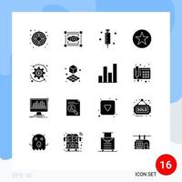 Stock Vector Icon Pack of 16 Line Signs and Symbols for cube money hospital coin multimedia Editable Vector Design Elements