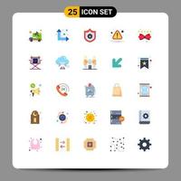 Universal Icon Symbols Group of 25 Modern Flat Colors of rating management sheriff content error Editable Vector Design Elements