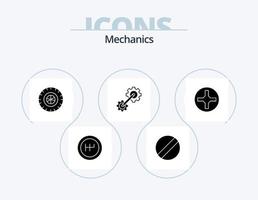 Mechanics Glyph Icon Pack 5 Icon Design. . cogwheel. . pin vector