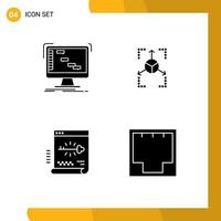 Universal Solid Glyph Signs Symbols of ableton key digital grid login Editable Vector Design Elements