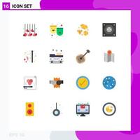 User Interface Pack of 16 Basic Flat Colors of axe power diamond plug electric Editable Pack of Creative Vector Design Elements