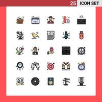 Set of 25 Modern UI Icons Symbols Signs for type hardware athlete capsule pills Editable Vector Design Elements