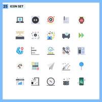 Stock Vector Icon Pack of 25 Line Signs and Symbols for pot sign notification paper file Editable Vector Design Elements