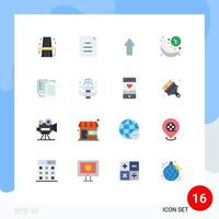 Set of 16 Modern UI Icons Symbols Signs for share time arrows night line Editable Pack of Creative Vector Design Elements