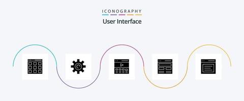 User Interface Glyph 5 Icon Pack Including interface. communication. user. user. hero vector