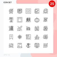 Set of 25 Vector Lines on Grid for evil dead layout success layout Editable Vector Design Elements