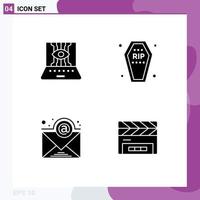 Set of Modern UI Icons Symbols Signs for applied science halloween technic coffin newsletter Editable Vector Design Elements