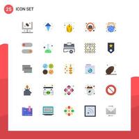 Universal Icon Symbols Group of 25 Modern Flat Colors of learning education computer business location location Editable Vector Design Elements