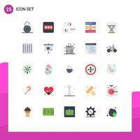 25 Creative Icons Modern Signs and Symbols of beach storage coding data file Editable Vector Design Elements