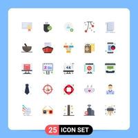 Universal Icon Symbols Group of 25 Modern Flat Colors of coding festival add fall cherry Editable Vector Design Elements