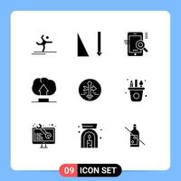 9 Creative Icons Modern Signs and Symbols of map board mobile user interface Editable Vector Design Elements