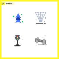 User Interface Pack of 4 Basic Flat Icons of arrow city direction shuttle traffic Editable Vector Design Elements
