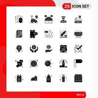 25 Creative Icons Modern Signs and Symbols of shopping ecommerce technology worker builder Editable Vector Design Elements