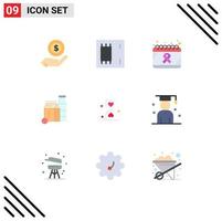 9 9 creativo íconos moderno señales y símbolos de compras caja productos Leche salud editable vector diseño elementos