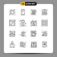 16 Creative Icons Modern Signs and Symbols of browser medicine iphone medical calculation Editable Vector Design Elements