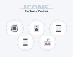 Devices Flat Icon Pack 5 Icon Design. ipad. technology. chip. speaker. electronics vector