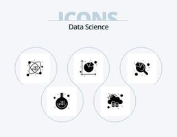 Data Science Glyph Icon Pack 5 Icon Design. graph. pie. space. graph. business tools vector