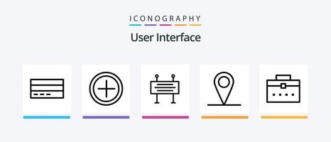 usuario interfaz línea 5 5 icono paquete incluso . usuario. usuario interfaz. jugar. video. creativo íconos diseño vector