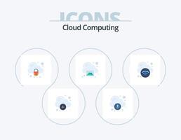 Cloud Computing Flat Icon Pack 5 Icon Design. internet. picture. cloud. photo. image vector