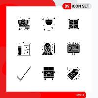 9 Creative Icons Modern Signs and Symbols of billiards laboratory coding flasks rule Editable Vector Design Elements