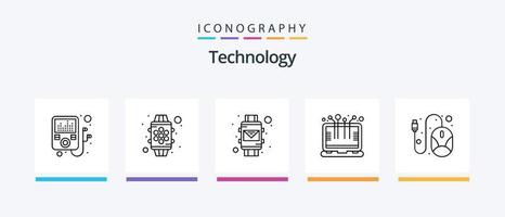 Technology Line 5 Icon Pack Including herb. electricity. cable. ecological. microphone. Creative Icons Design vector