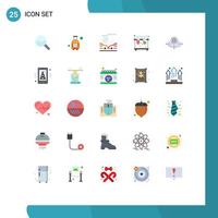 Set of 25 Vector Flat Colors on Grid for idea business car tubes experiment Editable Vector Design Elements