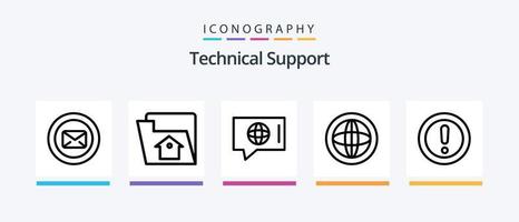 Technical Support Line 5 Icon Pack Including laptop. service. mobile. help. call. Creative Icons Design vector