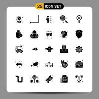 25 Universal Solid Glyphs Set for Web and Mobile Applications lab report biology analysis employee internet marketing digital marketing concept Editable Vector Design Elements