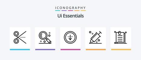 Ui Essentials Line 5 Icon Pack Including reload. browser. import. shout. optimization. Creative Icons Design vector